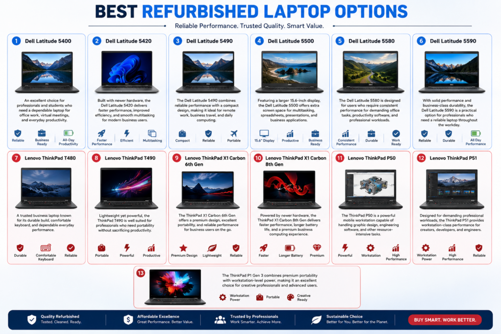 Popular Refurbished Laptops.